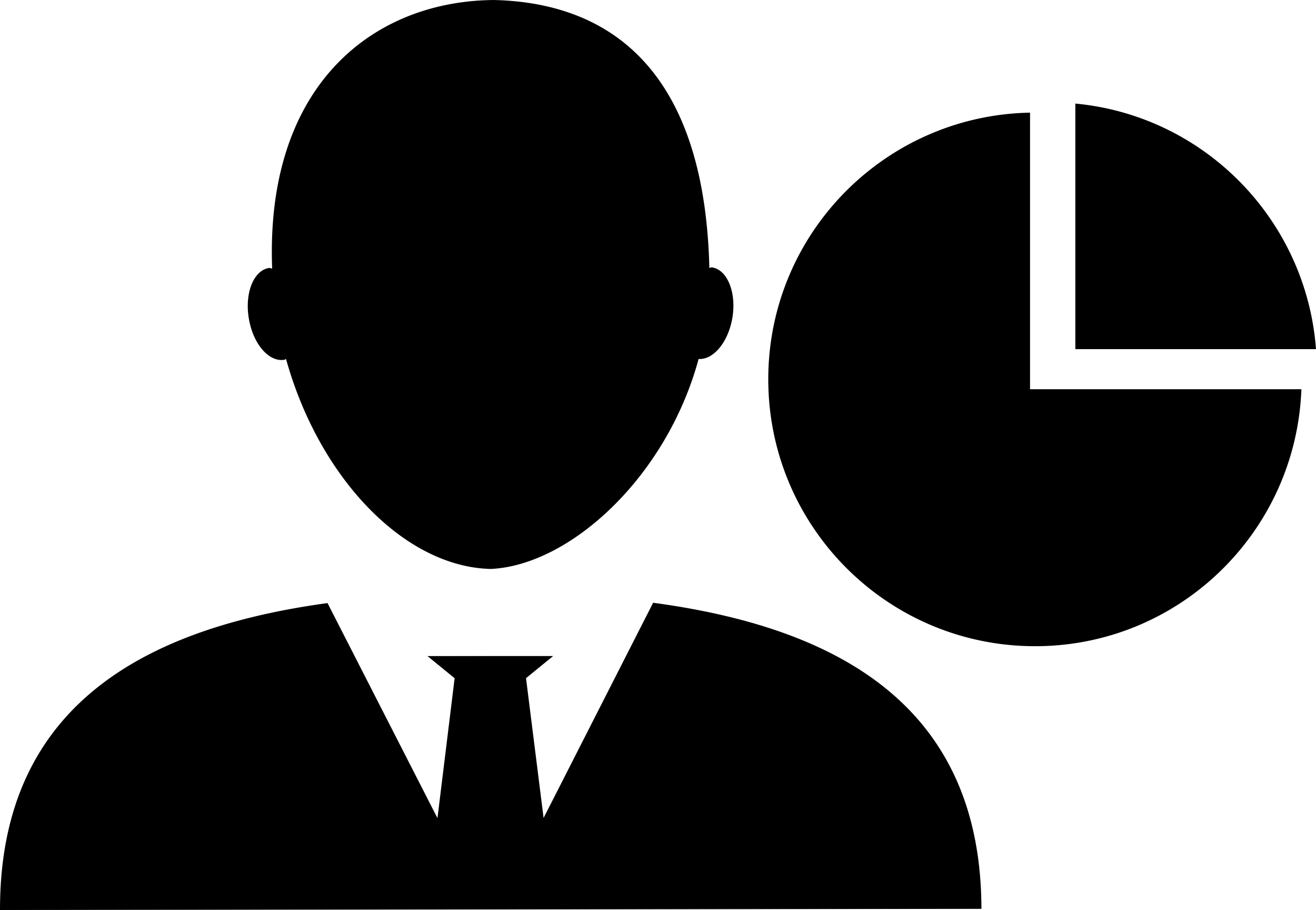 Businessman And Pie Chart Stencil Svg Design File Free Vectors